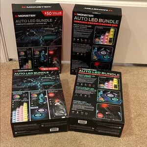 4 Brand New MONSTER Auto LED Bundle - Multi-Color